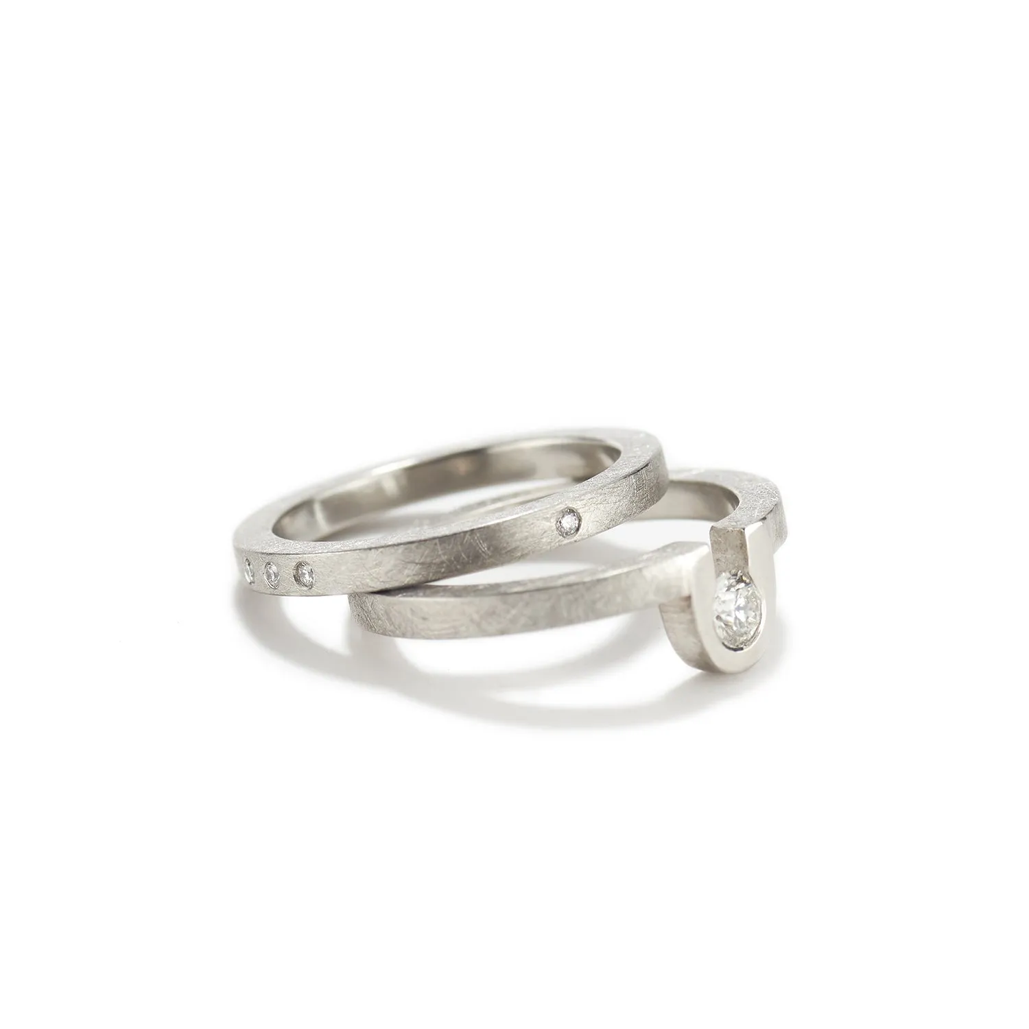 Diamond with Platinum Band