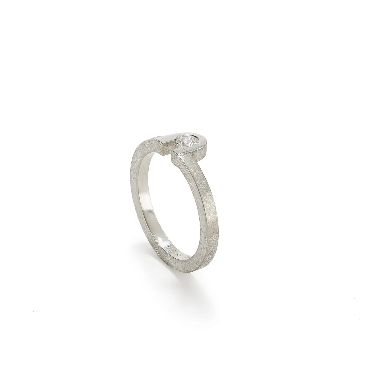 Diamond with Platinum Band