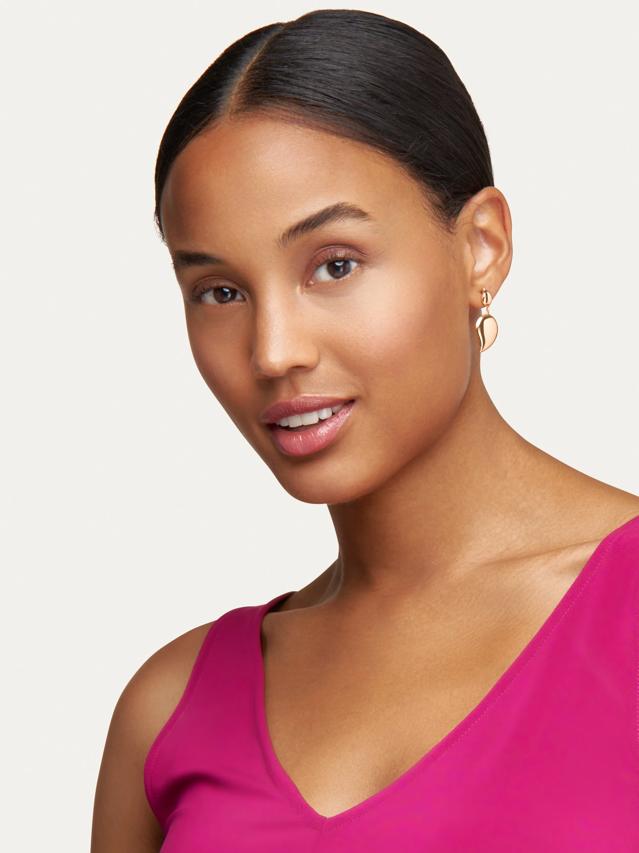 Earrings SIGNATURE Wave - 2 drop elements 18K rose gold