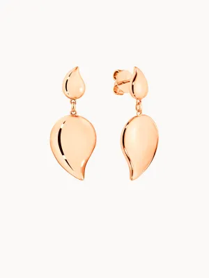 Earrings SIGNATURE Wave - 2 drop elements 18K rose gold