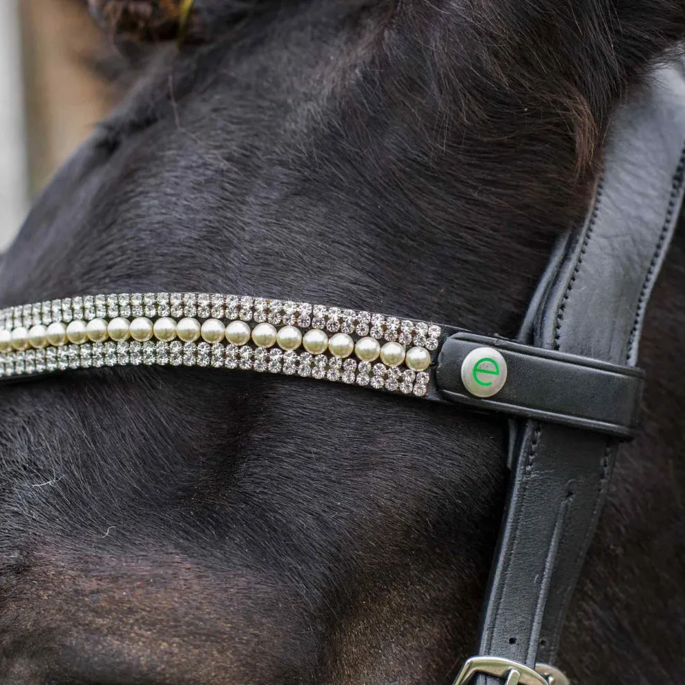 Eco Rider Freedom Grace Browband - Finest Inlaid Pearl Detail for Stunning Look