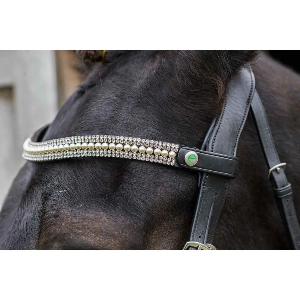 Eco Rider Freedom Grace Browband - Finest Inlaid Pearl Detail for Stunning Look