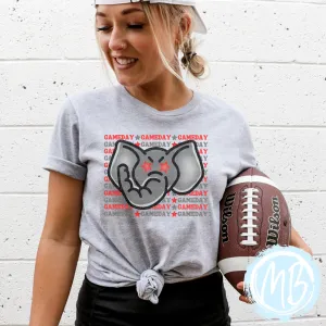 Elephant Gameday Tee | School Spirit | Women's Tee | Youth Tee | Football | Alabama