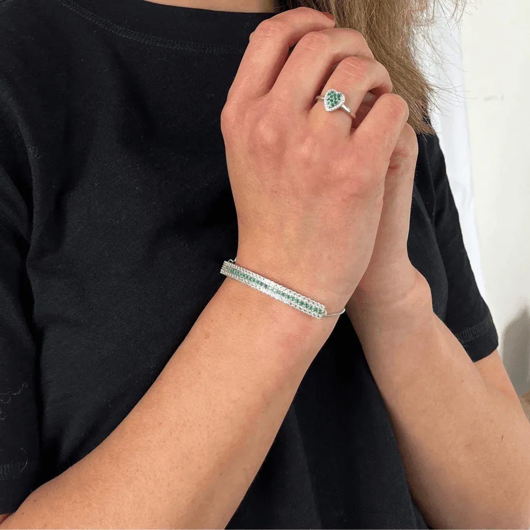 Emerald Cuff Bracelet