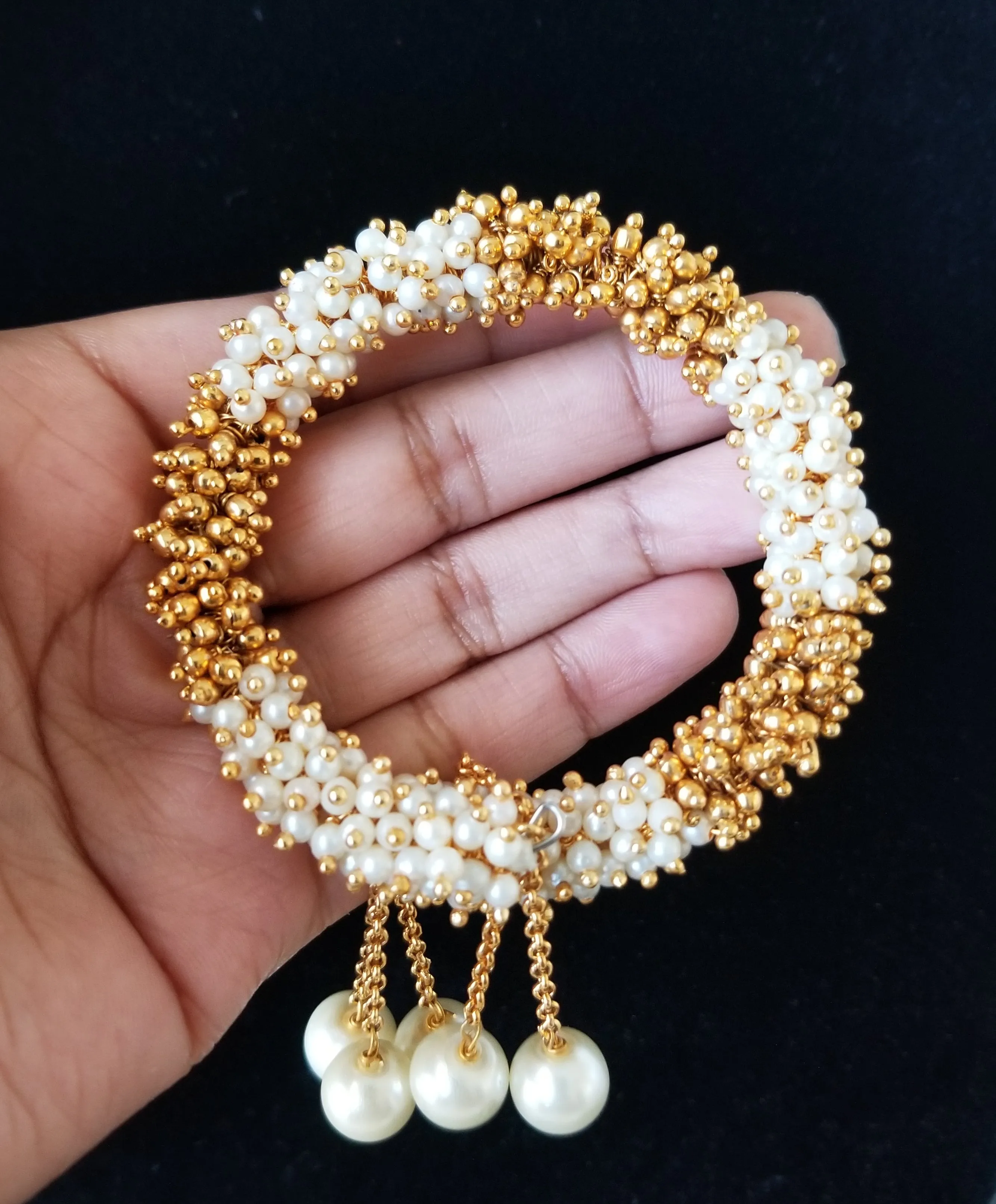 Eshriya and Sanjana A Antique Adjustable Bracelet With Gold Plating GL11
