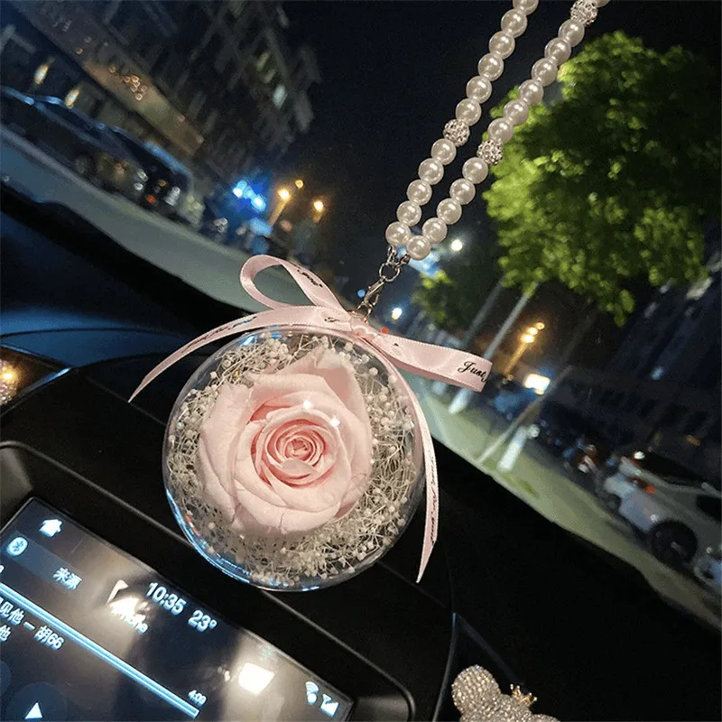 Eternal Rose Car Pendant: A Stunning Decorative Accent For Any Space