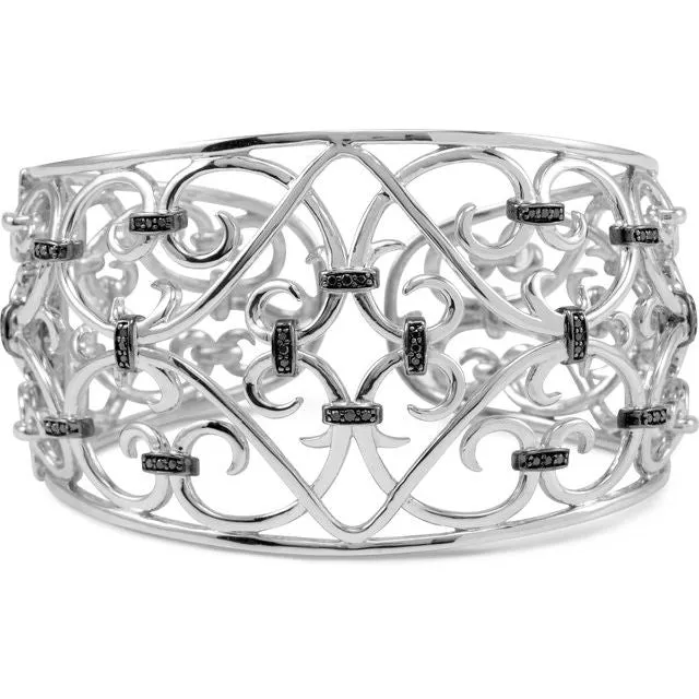 Filigree Scroll Cuff Bracelet