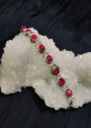 Flowers of The Heart Ruby Bracelet