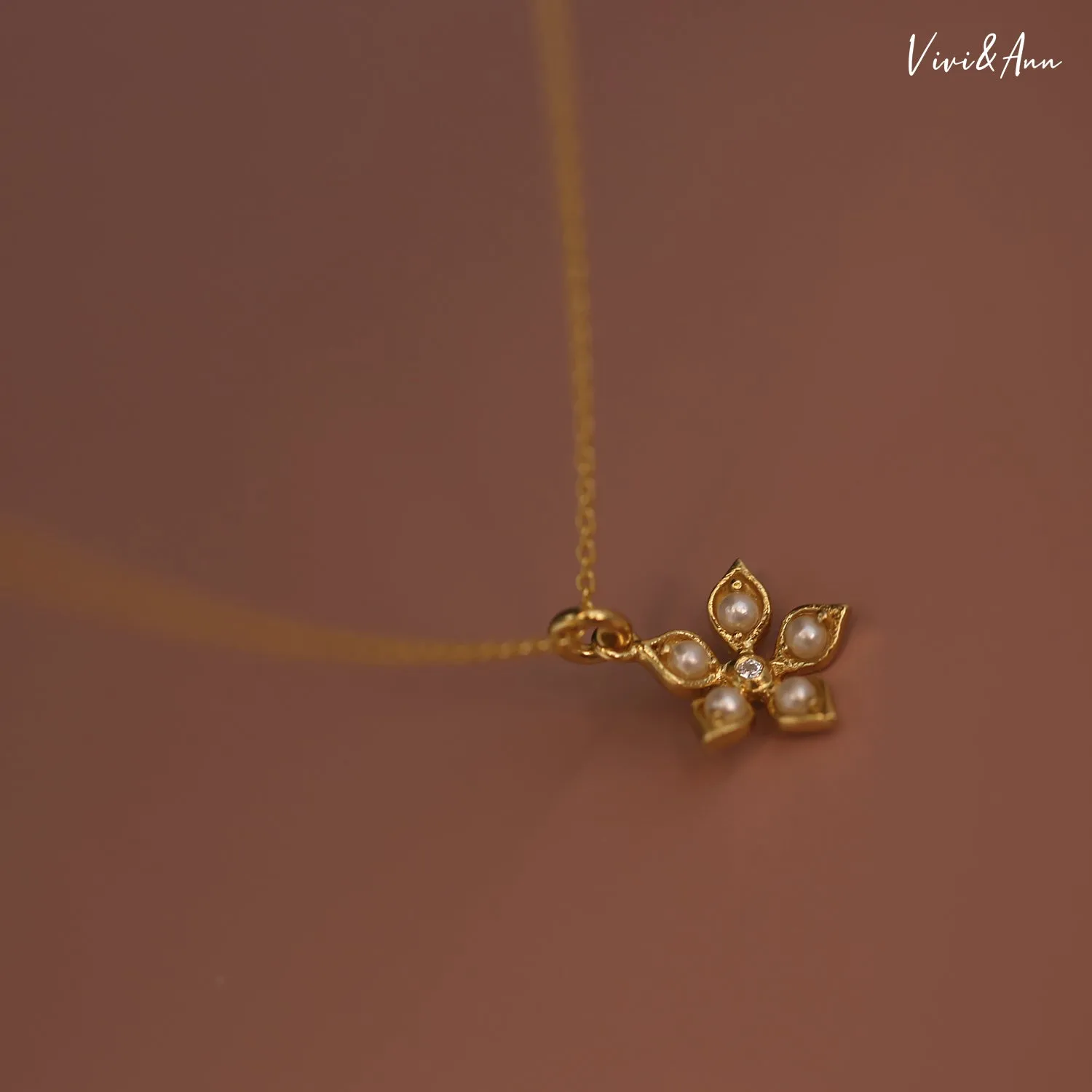 Freesia Necklace 18K Gold Over Sterling Silver