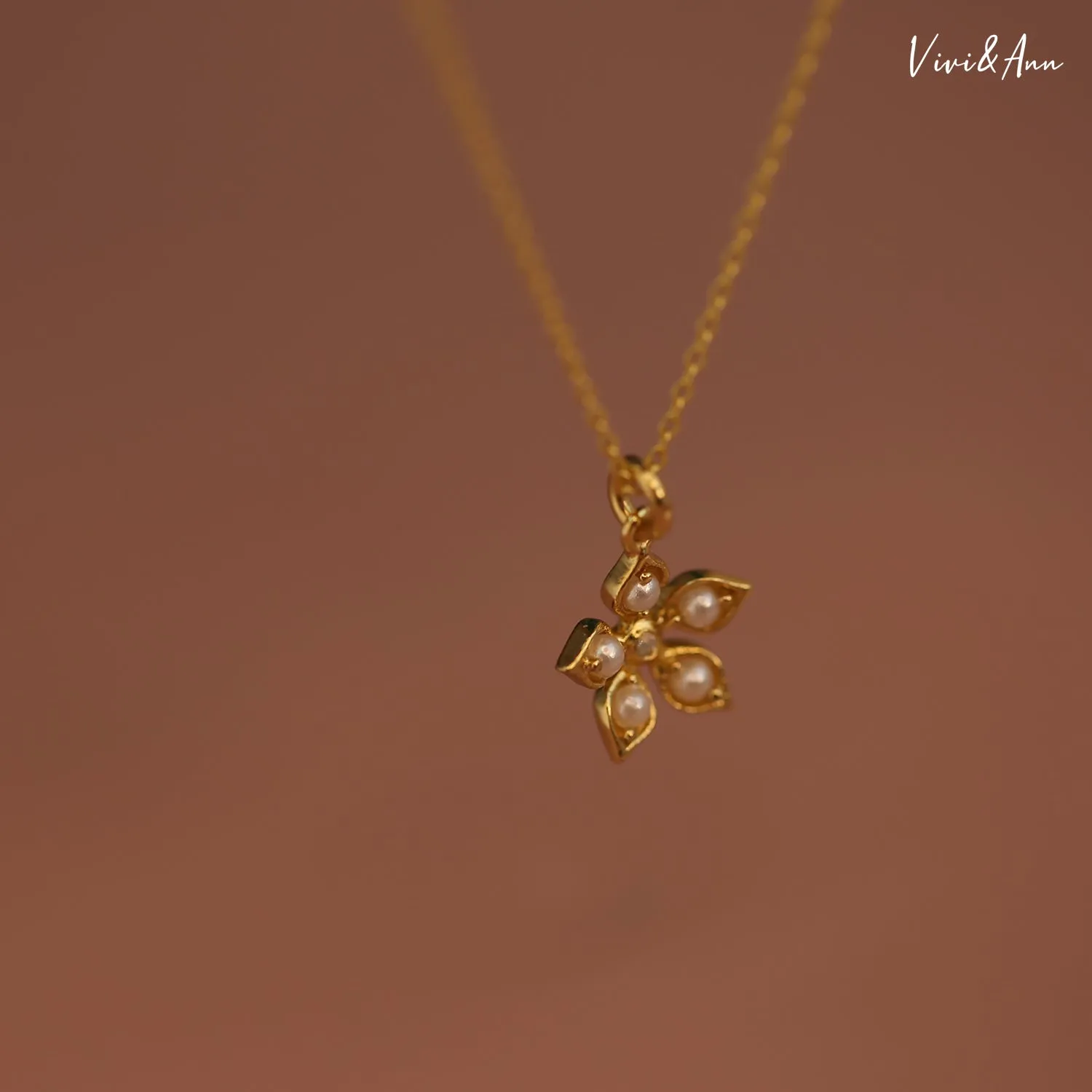 Freesia Necklace 18K Gold Over Sterling Silver