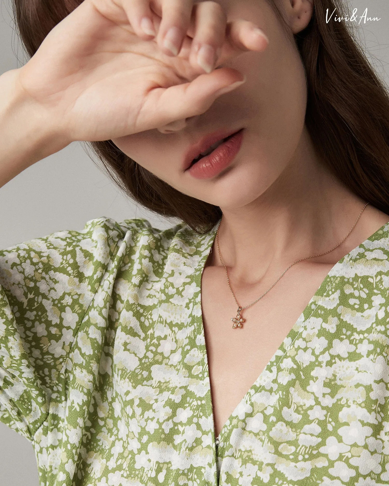 Freesia Necklace 18K Gold Over Sterling Silver