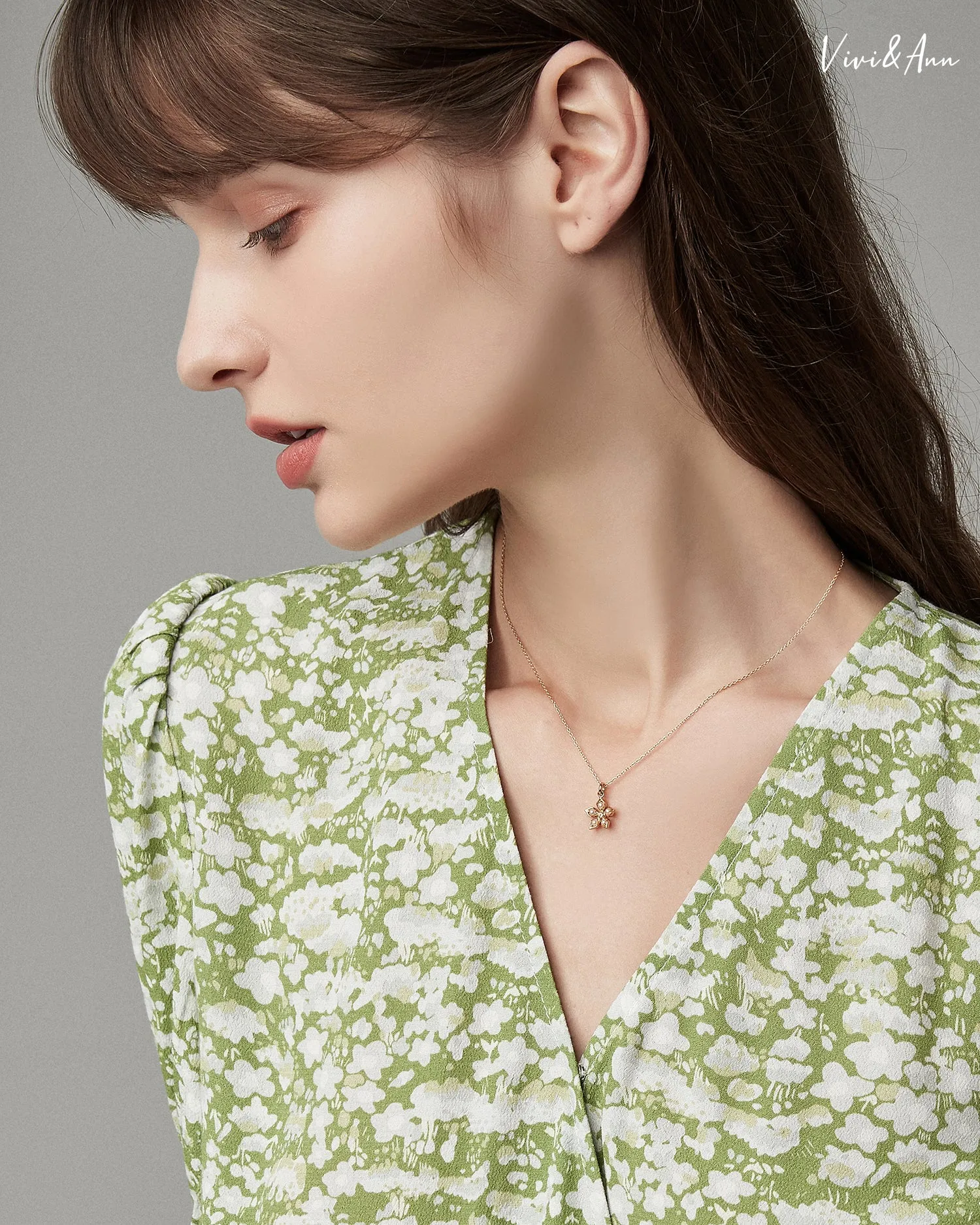 Freesia Necklace 18K Gold Over Sterling Silver