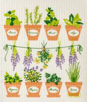 Fresh Herbs - Swedish Dishcloth