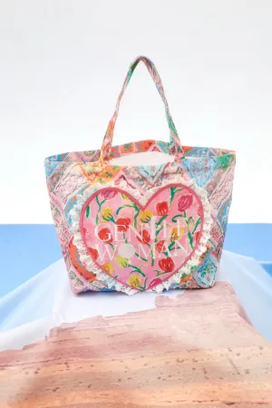 GENTLEWOMAN Turkish Kilim Heart Tote Bag