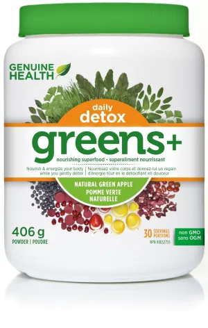 Genuine Health Greens  Daily Detox - Natural Green Apple (406 g)
