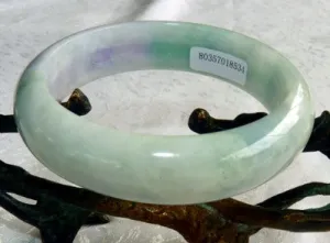 Green and Lavender Burmese Jadeite Jade Bangle Bracelet 58mm*   Certificate (8534)