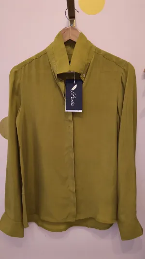 Green Olive Cupro Blouse