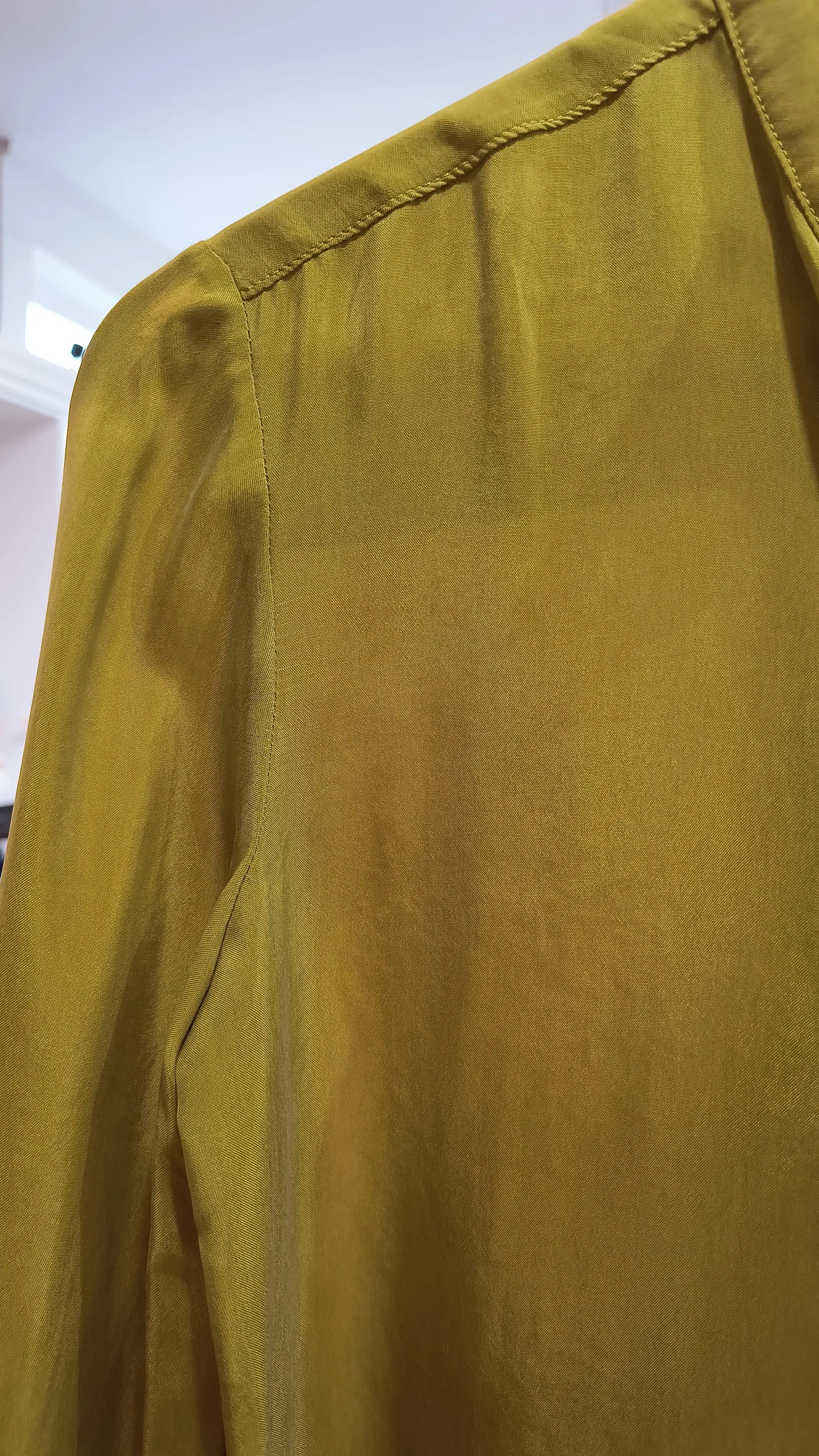 Green Olive Cupro Blouse