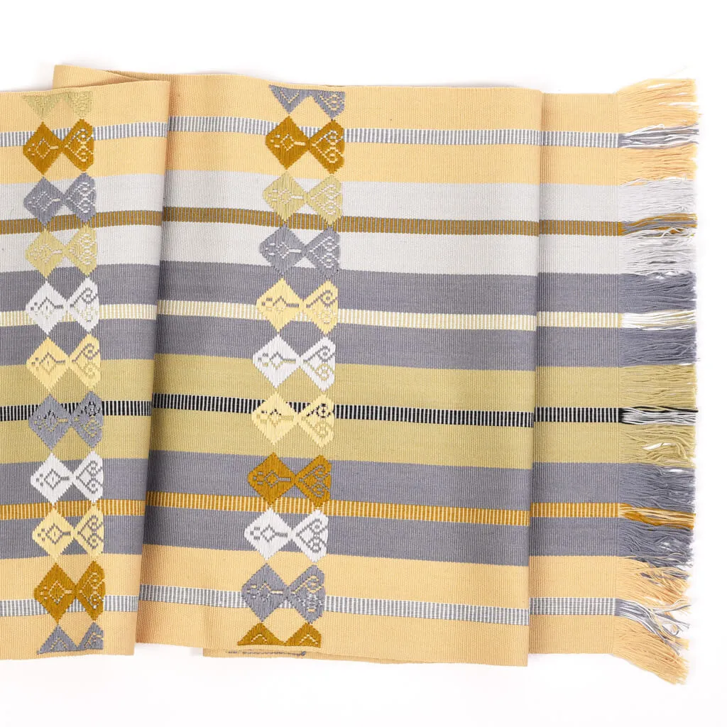 Guatemala Hand Woven Celebration Table Runner | Champagne