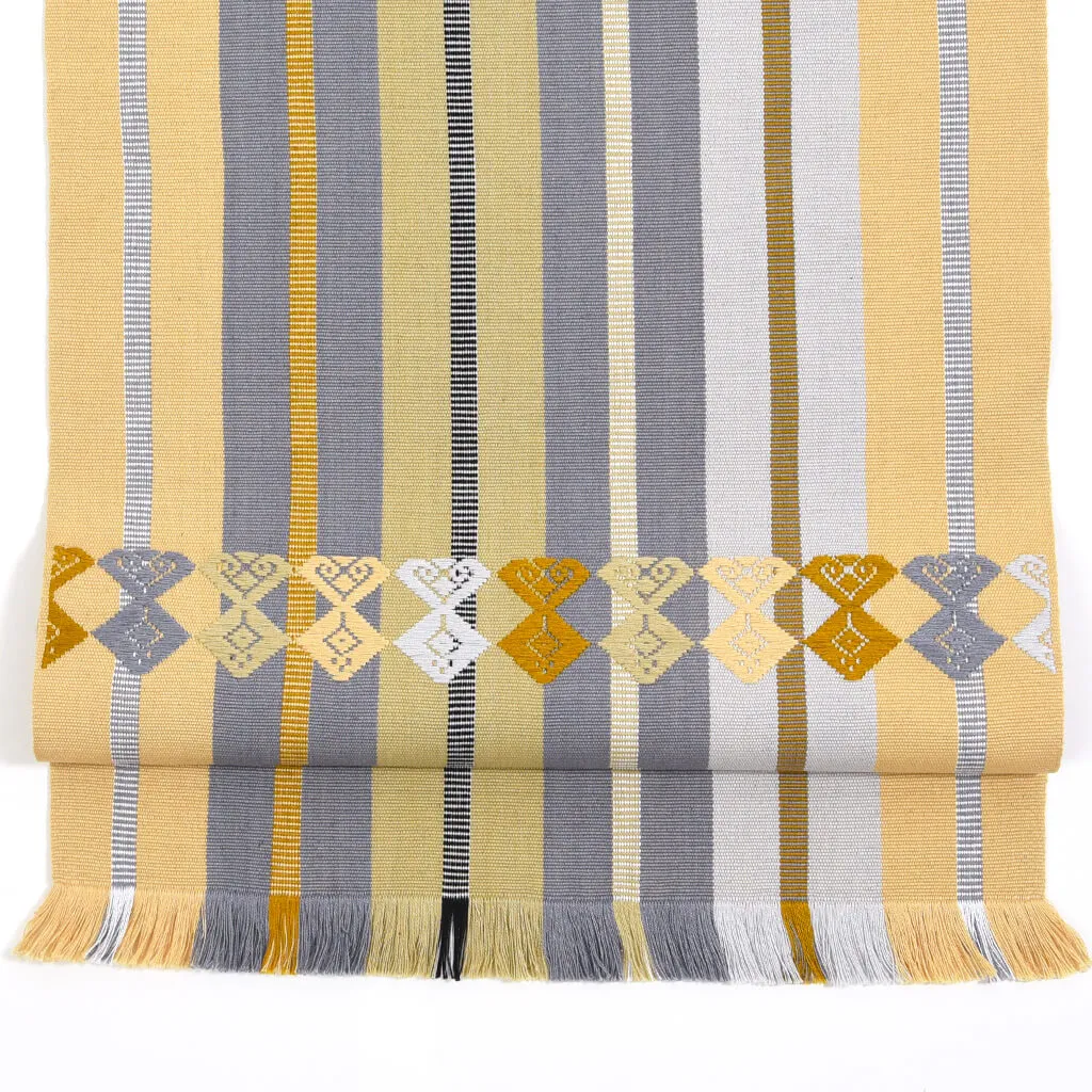 Guatemala Hand Woven Celebration Table Runner | Champagne
