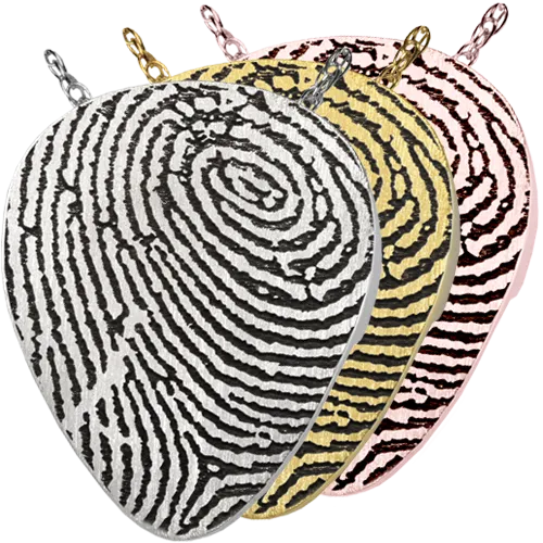 Guitar Pick Fingerprint Pendant