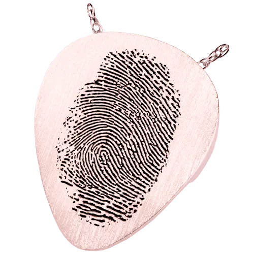 Guitar Pick Fingerprint Pendant