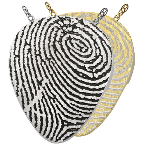 Guitar Pick Fingerprint Pendant