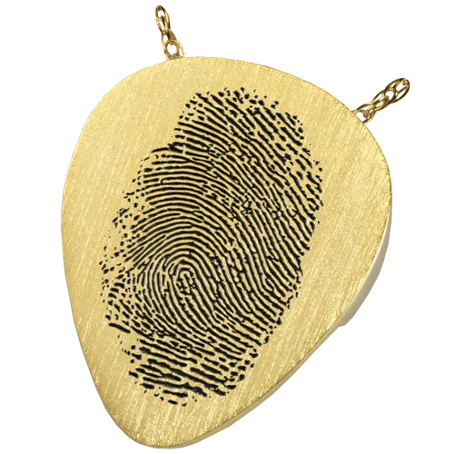 Guitar Pick Fingerprint Pendant