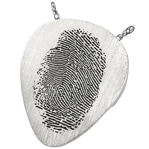 Guitar Pick Fingerprint Pendant