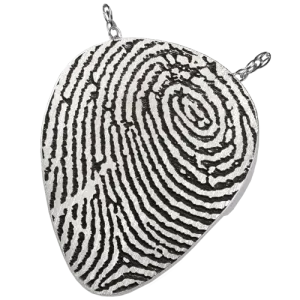 Guitar Pick Fingerprint Pendant