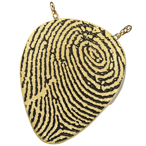 Guitar Pick Fingerprint Pendant