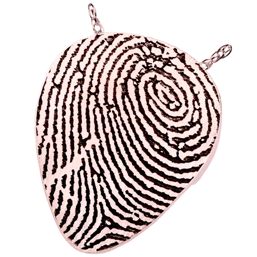Guitar Pick Fingerprint Pendant