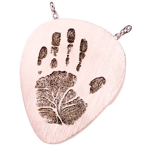 Guitar Pick Handprint Pendant