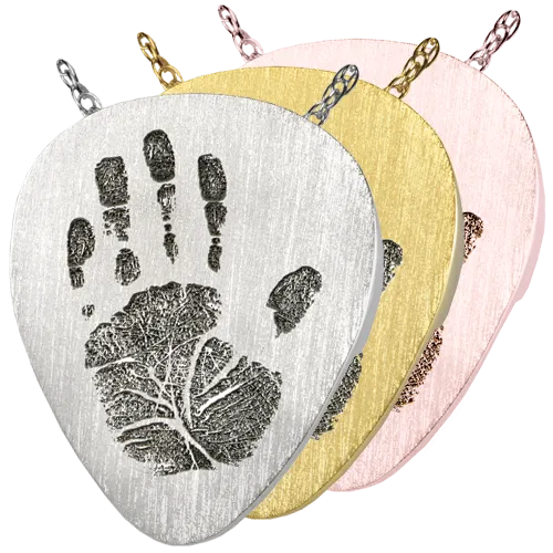 Guitar Pick Handprint Pendant