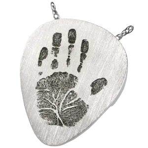 Guitar Pick Handprint Pendant
