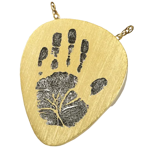 Guitar Pick Handprint Pendant