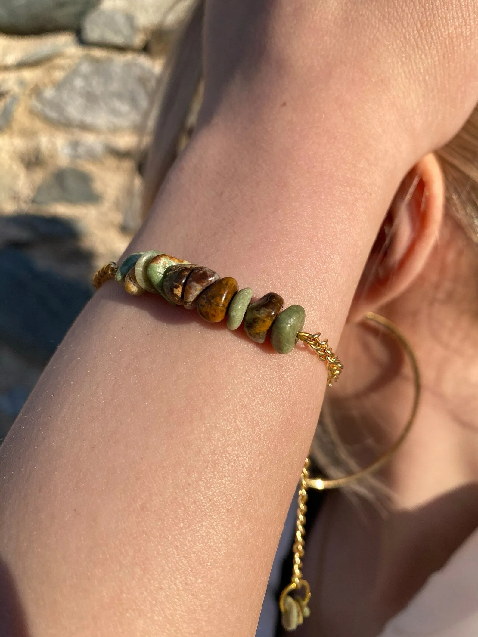 Handmade Green Opal Bracelet