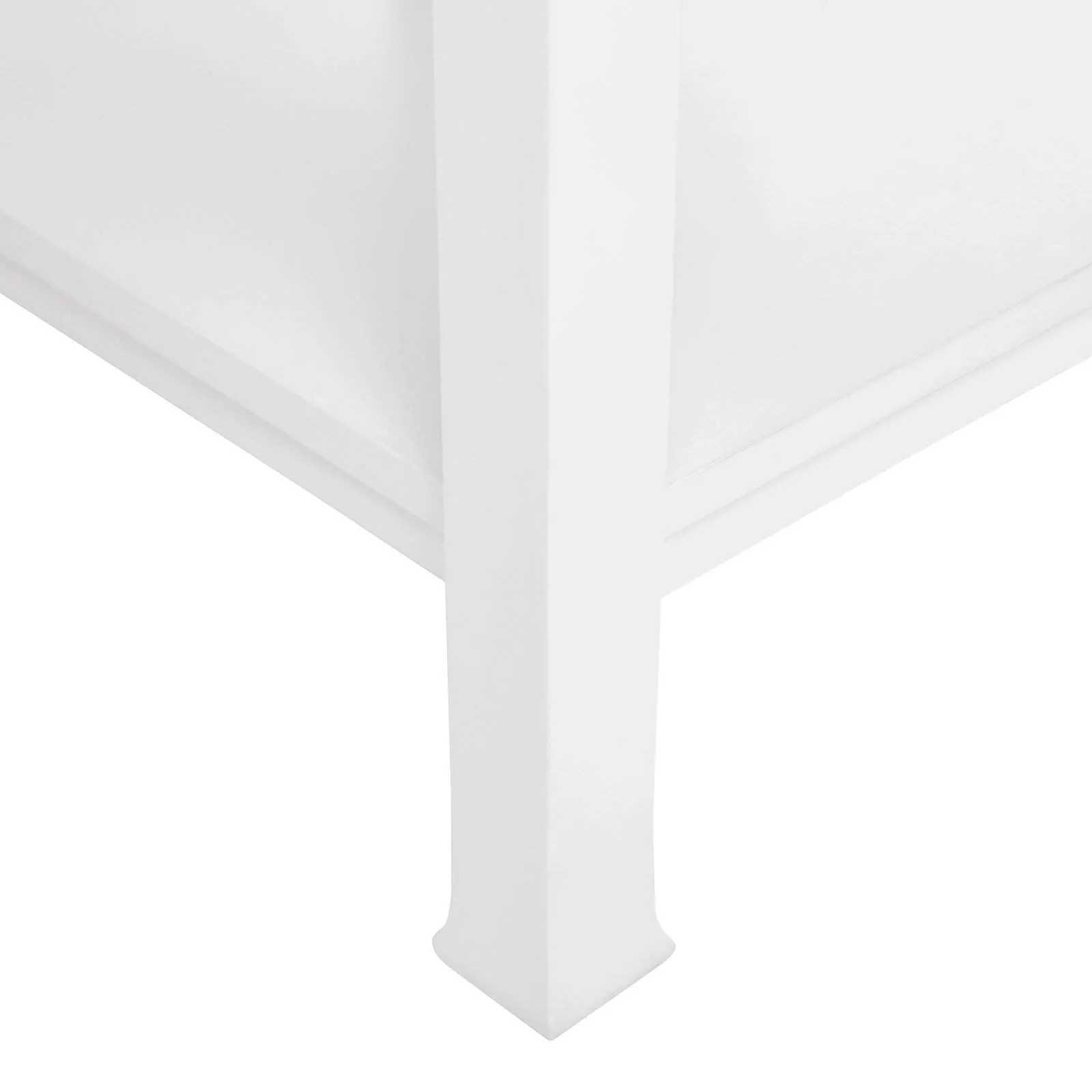 Harlow 1-Drawer Side Table / White Pearl
