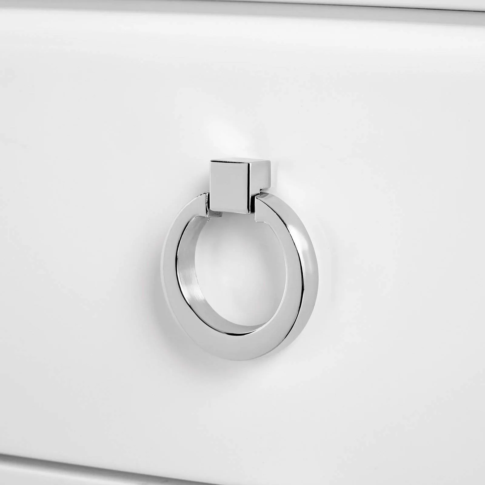 Harlow 1-Drawer Side Table / White Pearl