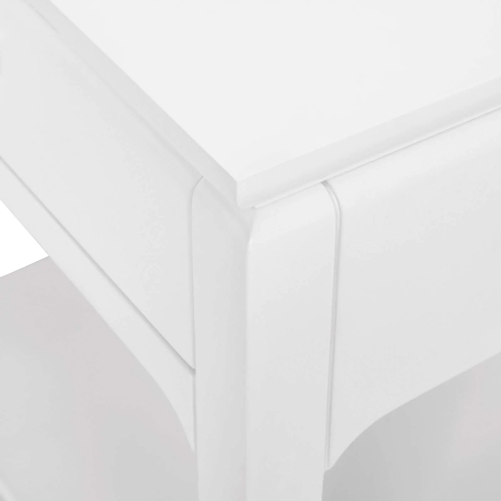 Harlow 1-Drawer Side Table / White Pearl