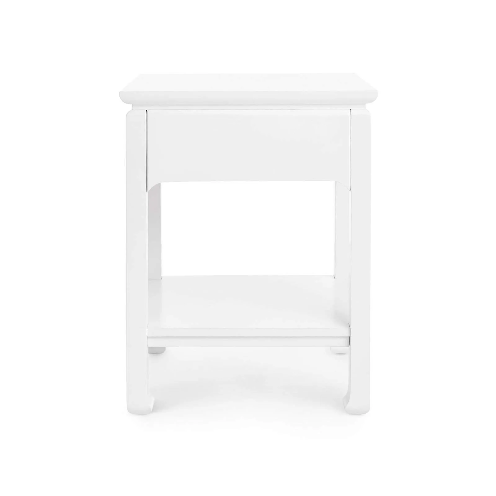 Harlow 1-Drawer Side Table / White Pearl