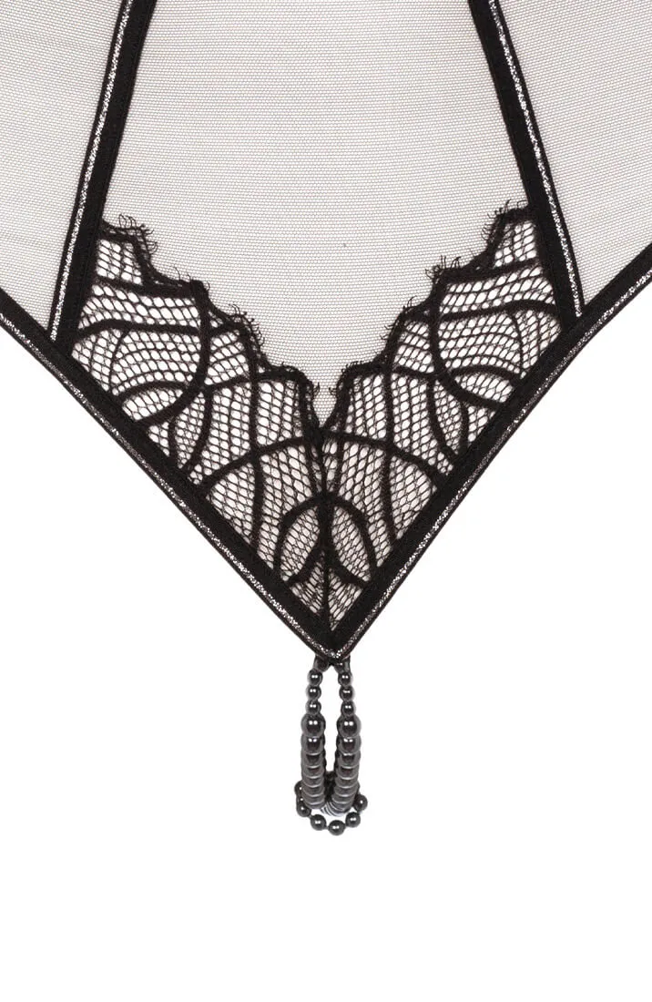 High waist panty with double pearl string - Manhattan High Waist Brief