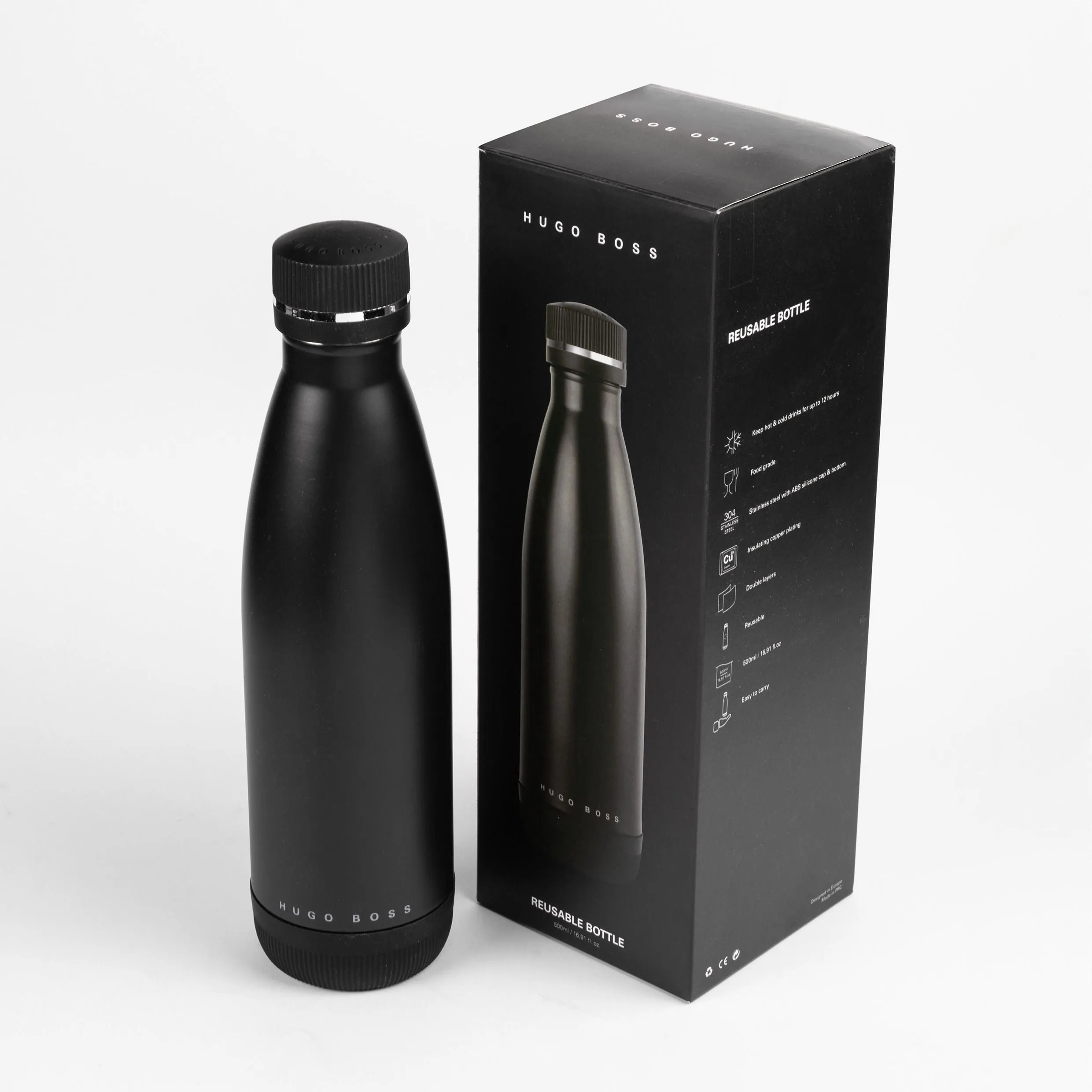 HUGO BOSS HAI107A-Isothermal flask Gear Matrix Black