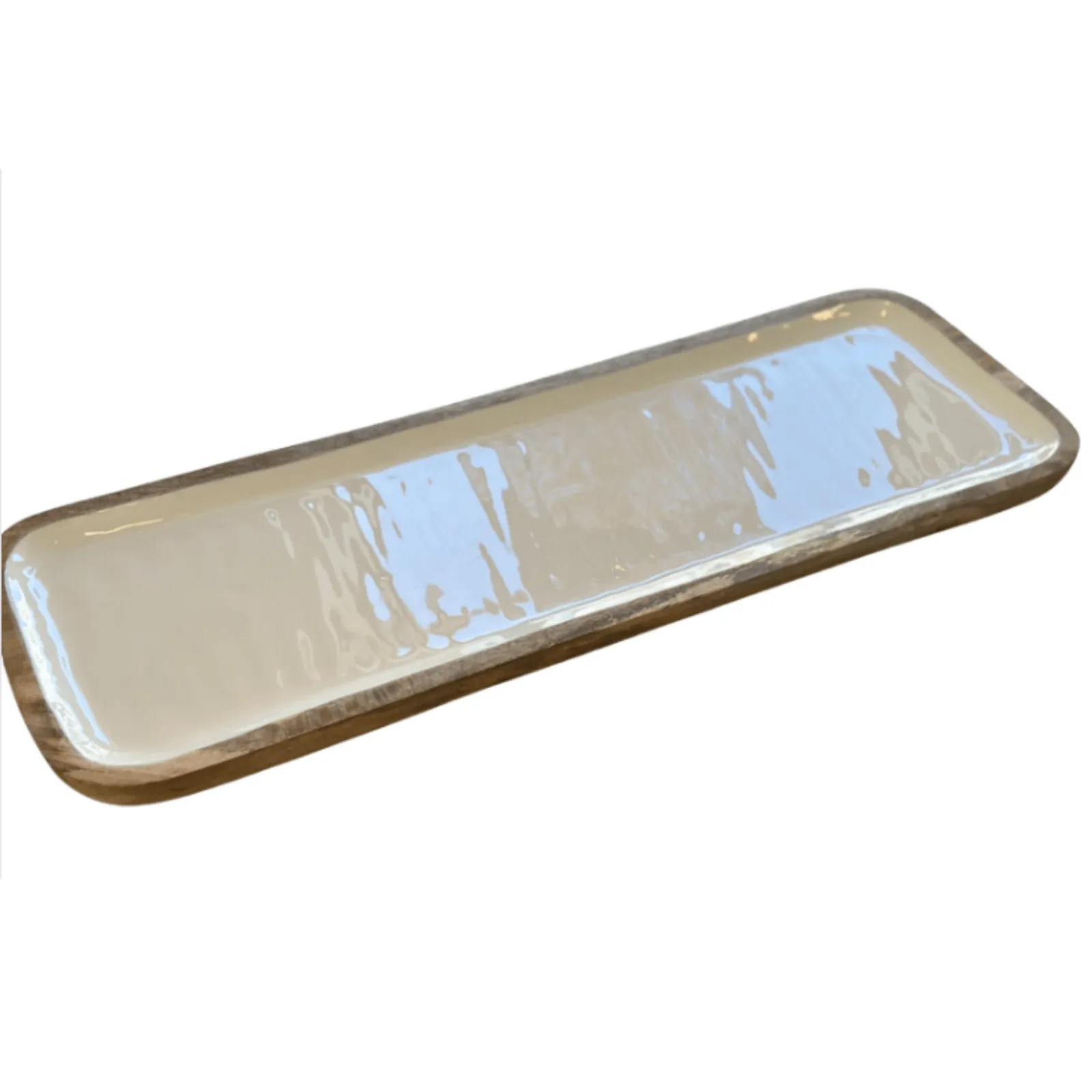 Indy Home Mango Wood & Enamel XL Tray