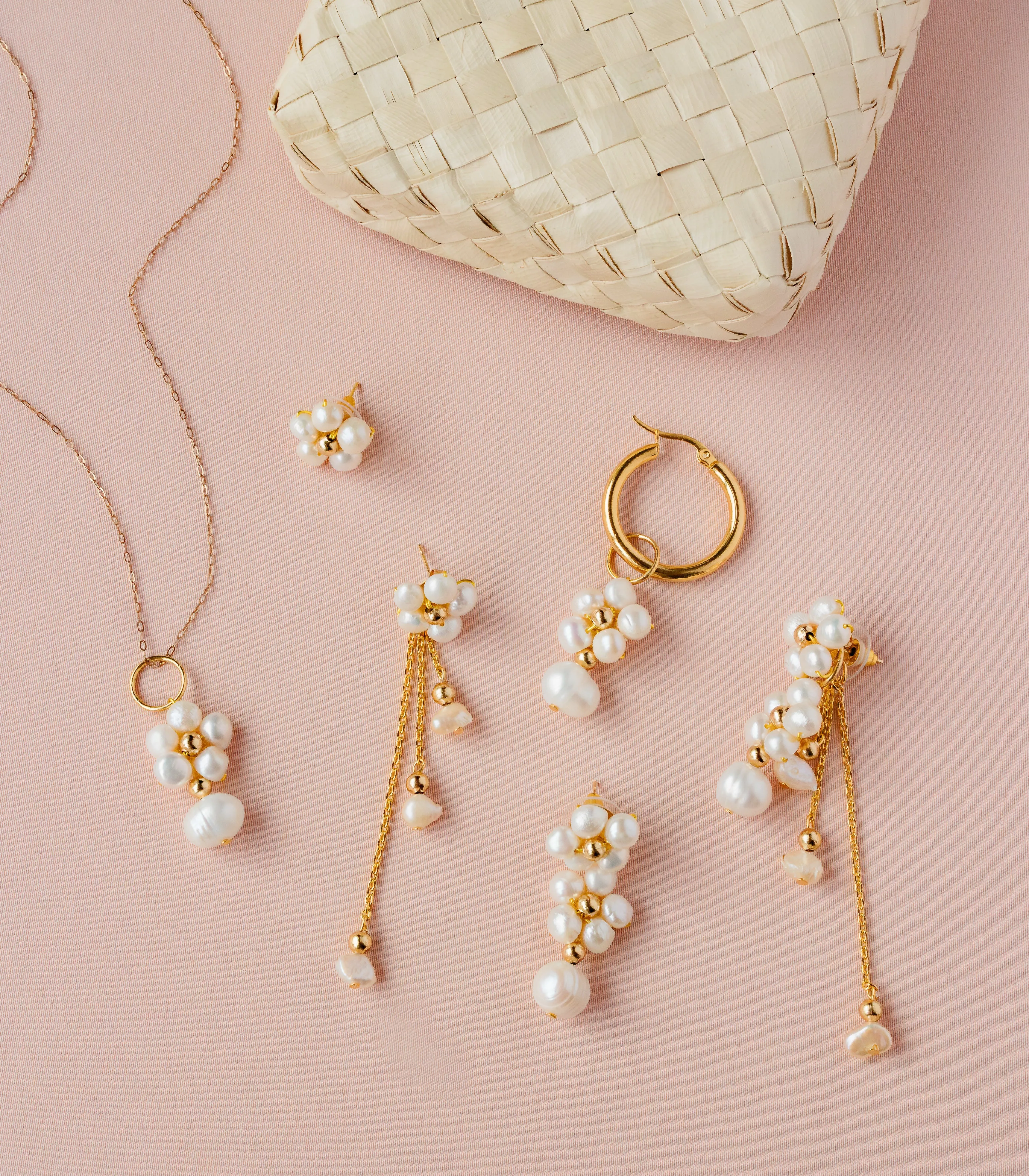 Kalachuchi Luxe: 6-in-1 Pearl Jewelry Set