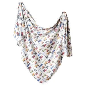Knit Swaddle Blanket- Diesel
