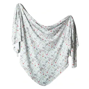 Knit Swaddle Blanket- Trout