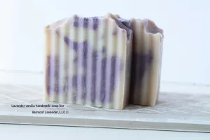 Lavender Vanilla Soap | Purple Swirls | Pearl Cream Design