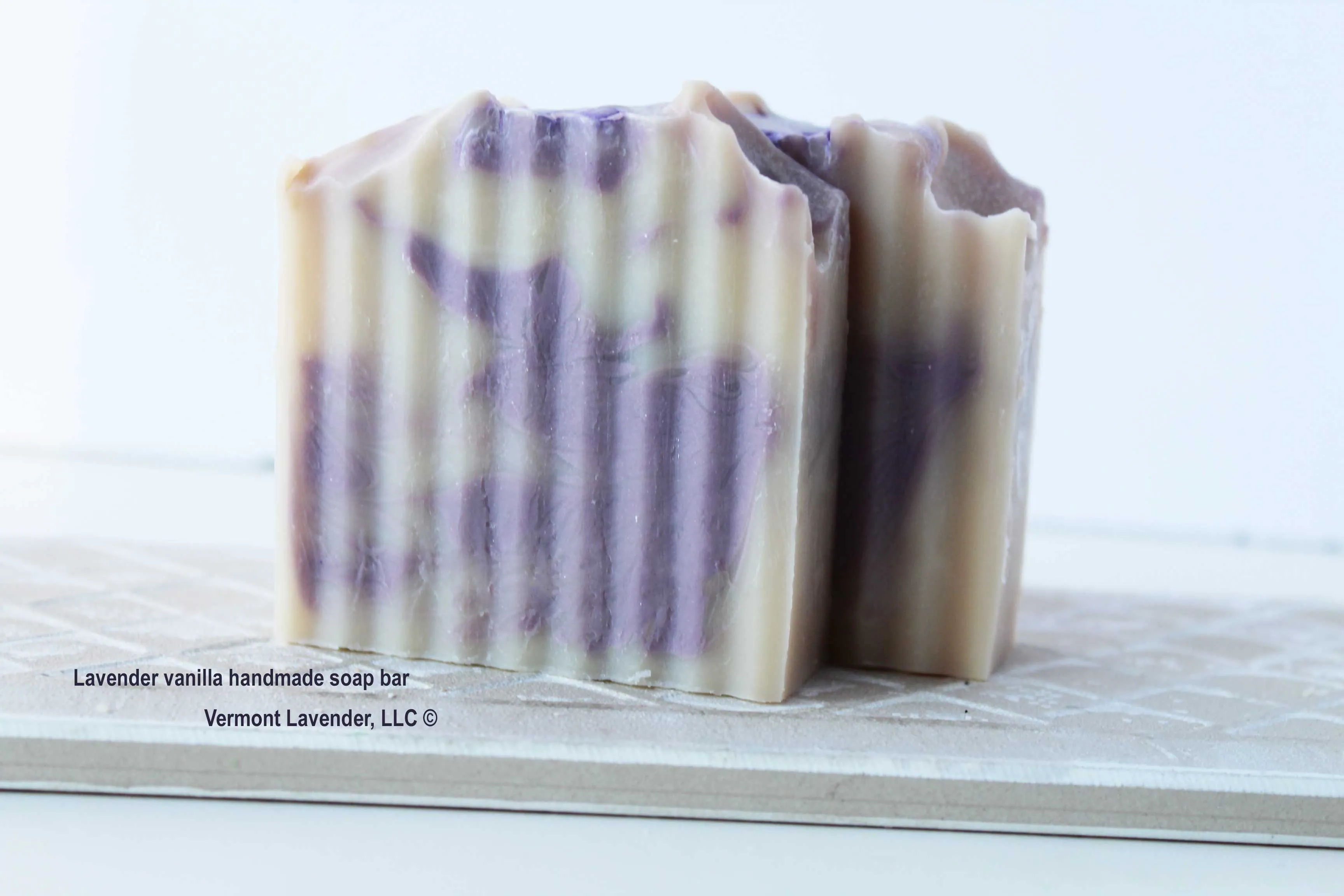 Lavender Vanilla Soap | Purple Swirls | Pearl Cream Design