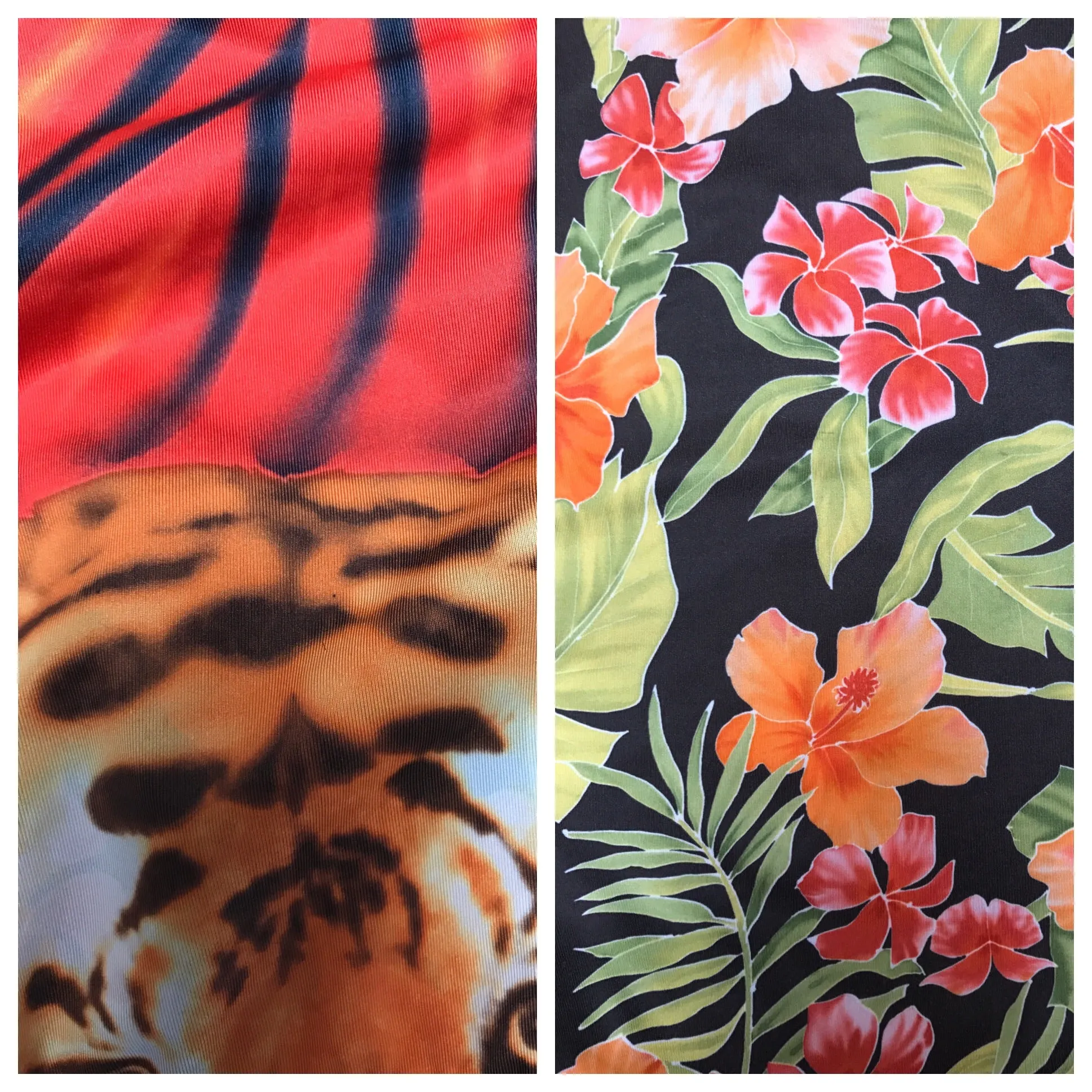 LEGGINGS RED TIGER/HAWAIIAN FLORAL (low rise)